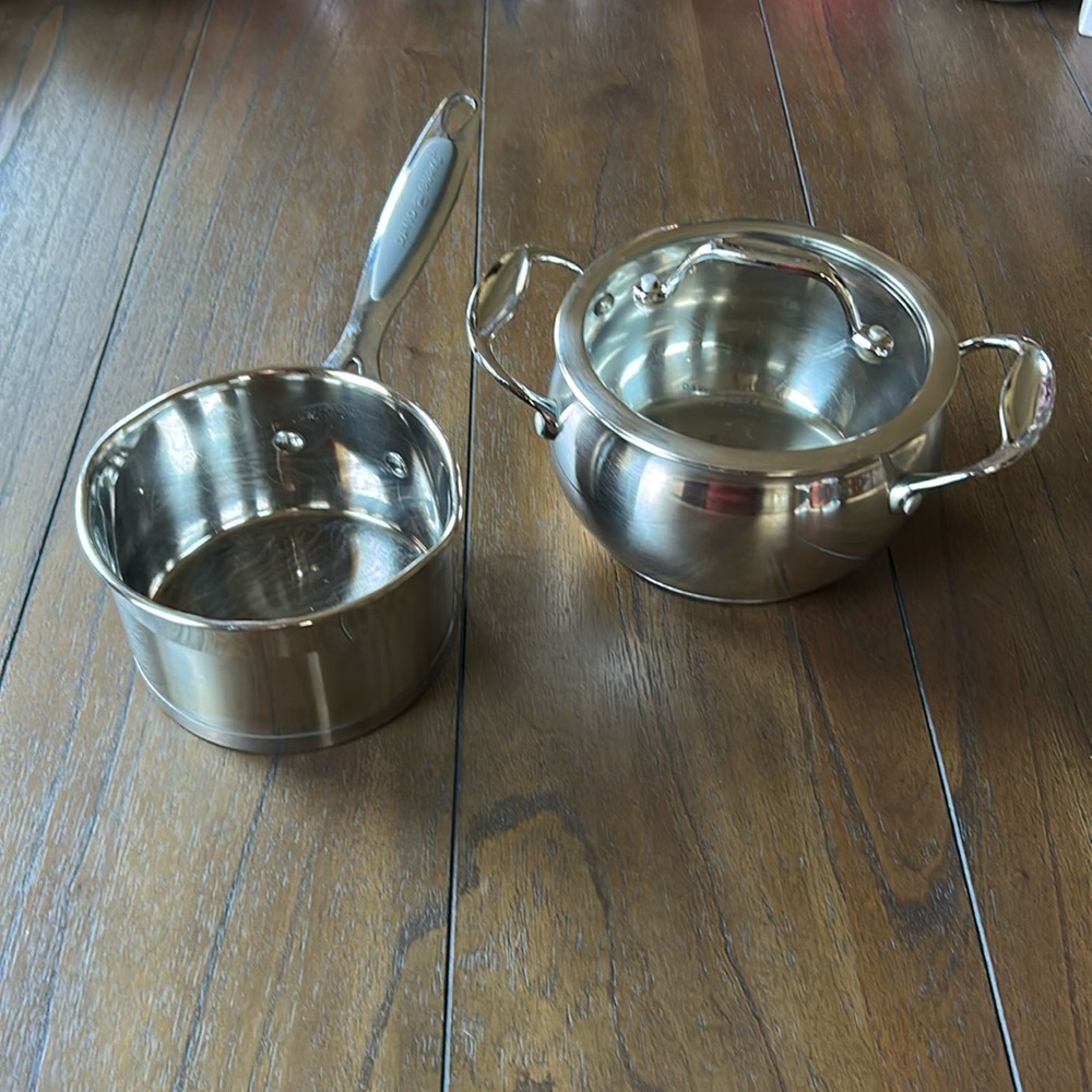 David Burke Gourmet Pro Stainless 1.25 Qt. Saucepan & 2 Qt. Casserole Dish w/Lid